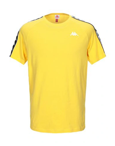 Shop Kappa T-shirts In Yellow