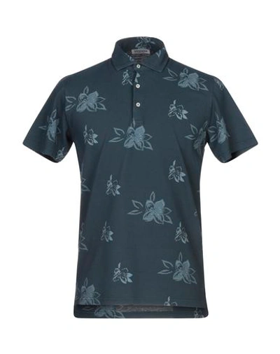 Shop Vengera Polo Shirts In Slate Blue