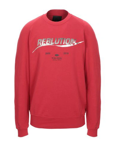 Shop Tom Rebl Sweatshirts In Red