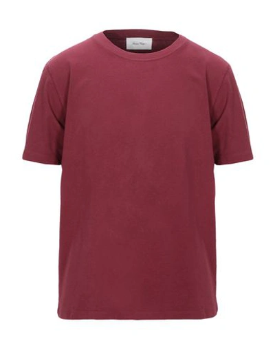 Shop American Vintage T-shirts In Maroon