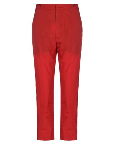 Shop Tom Rebl Casual Pants In Brick Red
