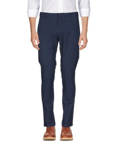 Shop Aglini Man Pants Blue Size 35 Cotton, Elastane