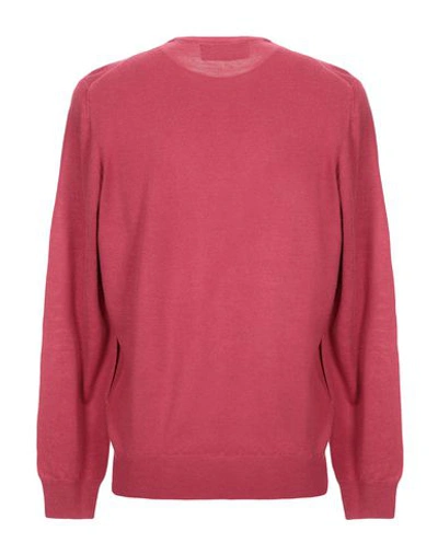 Shop Della Ciana Man Sweater Garnet Size 46 Merino Wool In Red