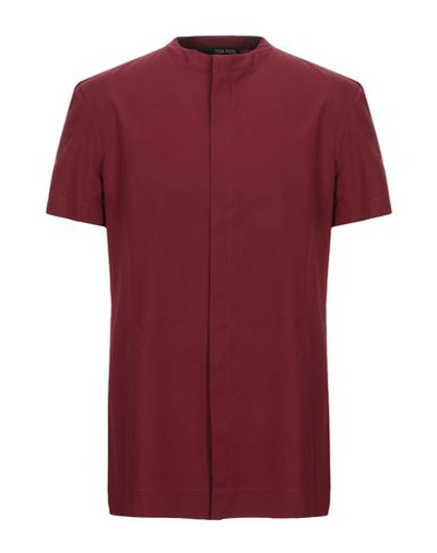 Shop Tom Rebl Shirts In Garnet