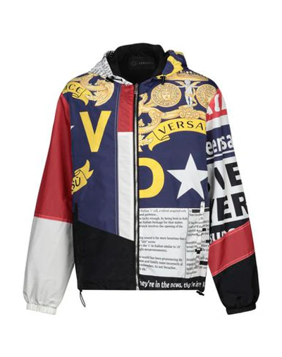 Shop Versace Jackets In Blue