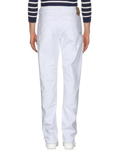 Shop Bikkembergs Man Jeans White Size 36 Cotton, Elastane