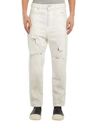 Shop Balmain Man Jeans White Size 33 Cotton