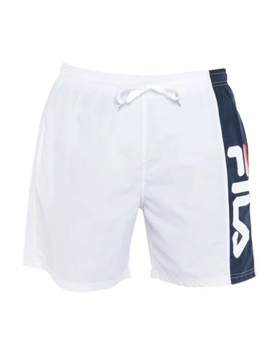 Shop Fila Swim Shorts In White