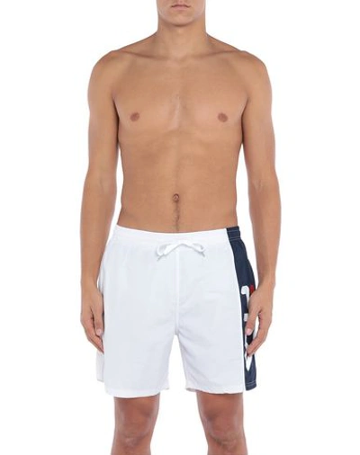 Shop Fila Swim Shorts In White