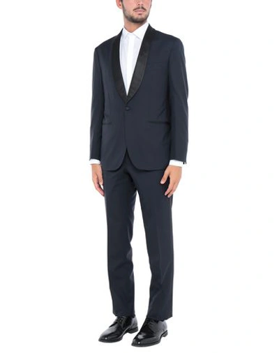 Shop Sartorio Man Suit Midnight Blue Size 44 Wool