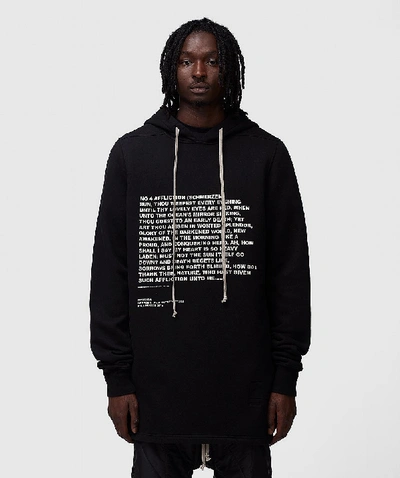 Shop Rick Owens Mens Pullover Hooded Sweatshirt