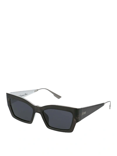 Shop Dior Catstyle2 Squared Sunglasses In Dark Grey
