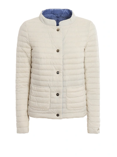 Shop Herno Reversible Quilted Down Padded Jacket In White