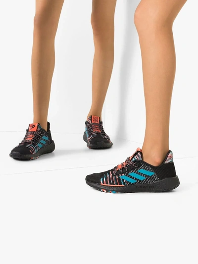 Shop Adidas Originals Adidas X Missoni Multicoloured Pulseboost Low Top Sneakers In Black