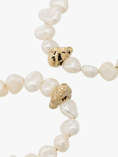 Shop Holly Ryan Gelbgoldcreolen Mit Perlen In White