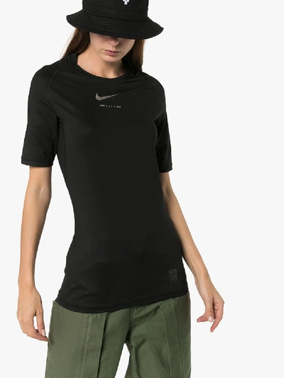Shop Alyx 1017  9sm X Nike Logo Print T-shirt In Black