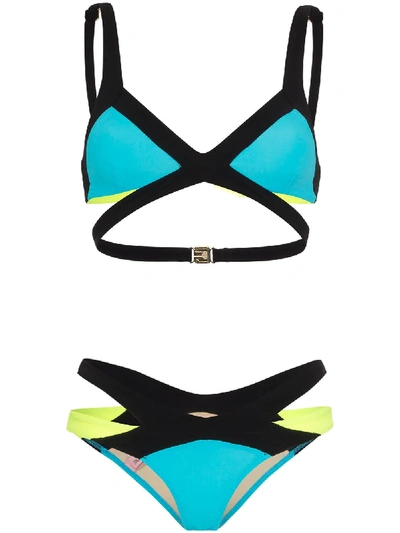 Shop Agent Provocateur Mazzy Cut-out Bikini Set In  Multicoloured