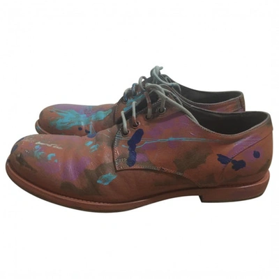 Pre-owned Alexander Mcqueen Multicolour Leather Lace Ups