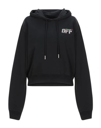 Shop Off-white Hooded Sweatshirt In Black