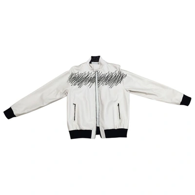 Pre-owned Bottega Veneta Leather Jacket In White