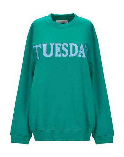Shop Alberta Ferretti Sweatshirt In Green