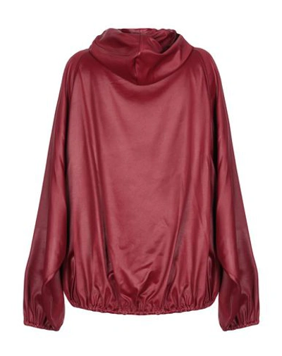 Shop Givenchy Hooded Sweatshirt In Maroon