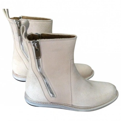 Pre-owned Rick Owens Beige Leather Boots