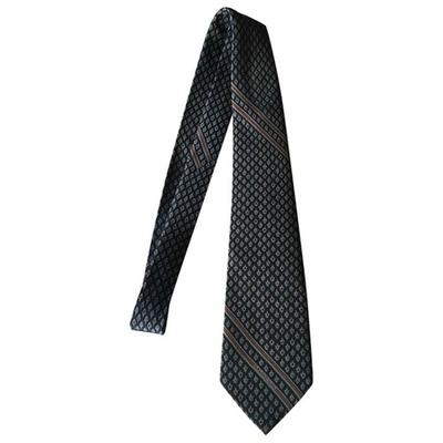 Pre-owned Balenciaga Silk Tie In Grey