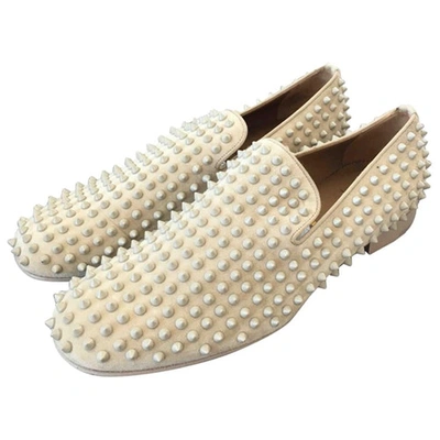 Pre-owned Christian Louboutin Flats In Beige