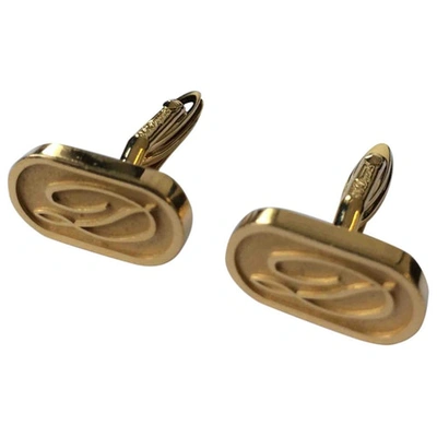 Pre-owned St Dupont Yellow Metal Cufflinks