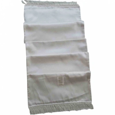 Pre-owned Fendi Silk Scarf & Pocket Square In White