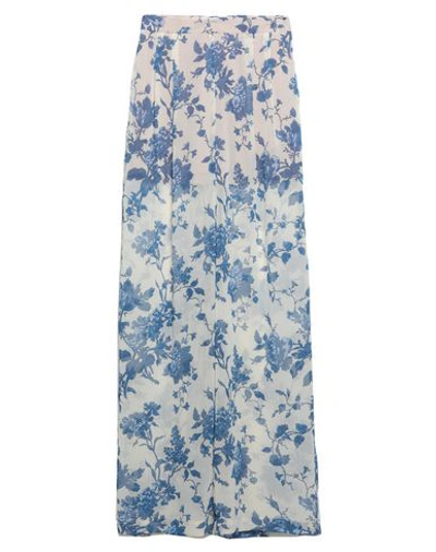 Semicouture Floral-print Trousers In White