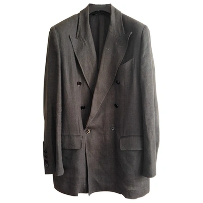 Pre-owned Dolce & Gabbana Grey Linen Jacket