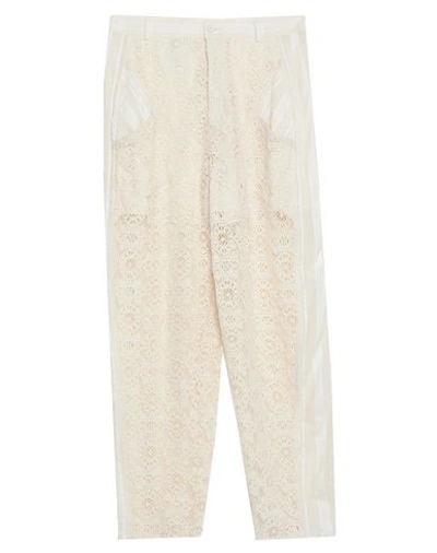 Shop Philosophy Di Lorenzo Serafini Woman Pants Ivory Size 6 Cotton, Polyamide In White