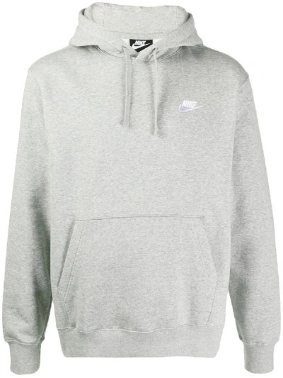 Shop Nike Club Relaxed-fit Hoodie In Grey