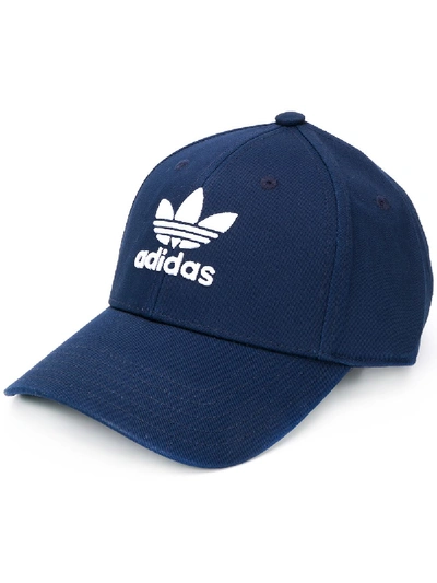 Shop Adidas Originals Trefoil Baseball Cap In Blue