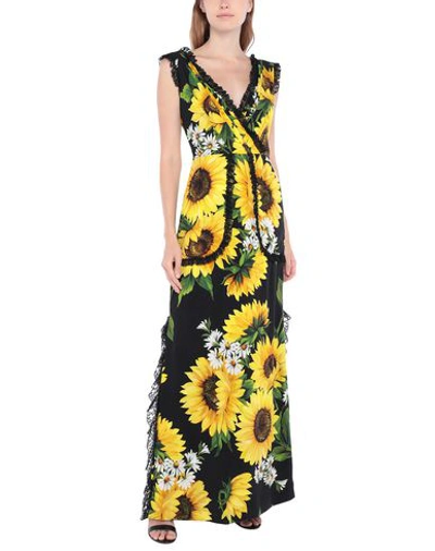 Shop Dolce & Gabbana Long Dress In Yellow