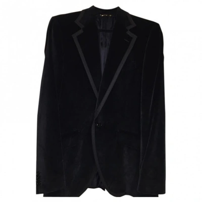 Pre-owned Dolce & Gabbana Velvet Vest In Black