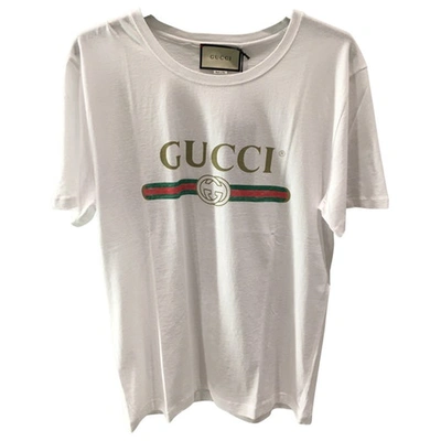 Pre-owned Gucci White Cotton T-shirt