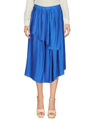 Shop Christian Wijnants Midi Skirts In Bright Blue