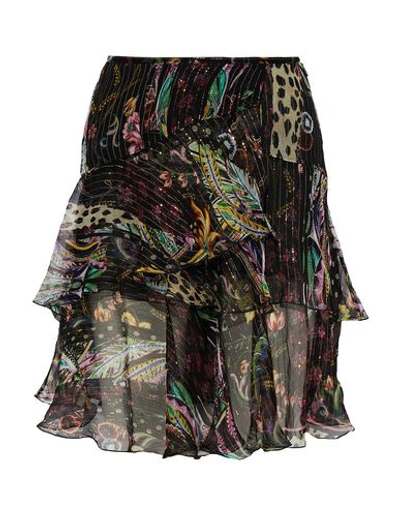 Shop Roberto Cavalli Knee Length Skirt In Black