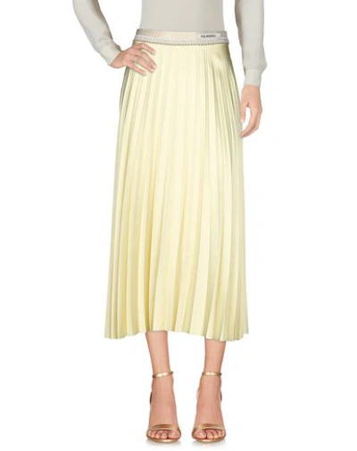 Shop Pink Memories 3/4 Length Skirts In Yellow