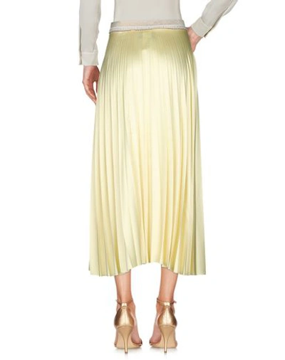 Shop Pink Memories 3/4 Length Skirts In Yellow