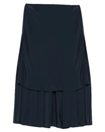 Shop Chloé Woman Midi Skirt Midnight Blue Size 10 Silk