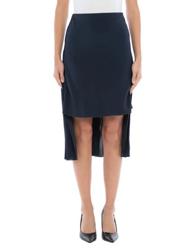 Shop Chloé Woman Midi Skirt Midnight Blue Size 10 Silk