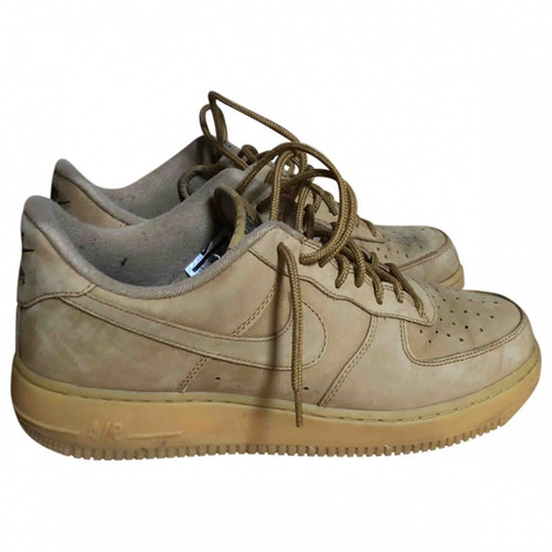 nike air force 1 trainers in beige