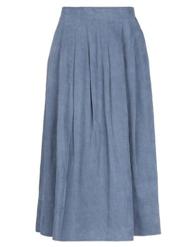 Shop Ulla Johnson Denim Skirt In Blue