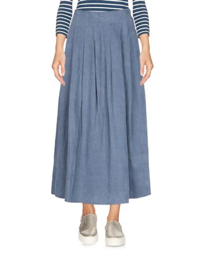 Shop Ulla Johnson Denim Skirt In Blue