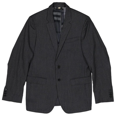 Pre-owned Burberry Wool Jacket In Grey
