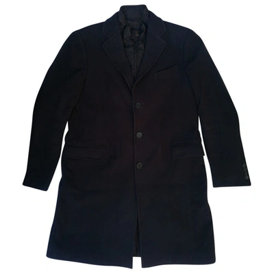 Pre-owned Prada Navy Wool Coat